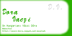 dora vaczi business card